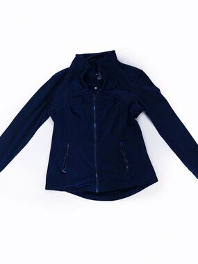 Tangerine Navy Blue Women's Athletic Jacket Size Medium Dri-Fit Zip-Up